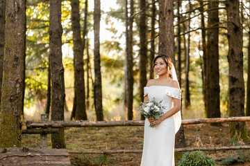 Beautiful Bride in Forest