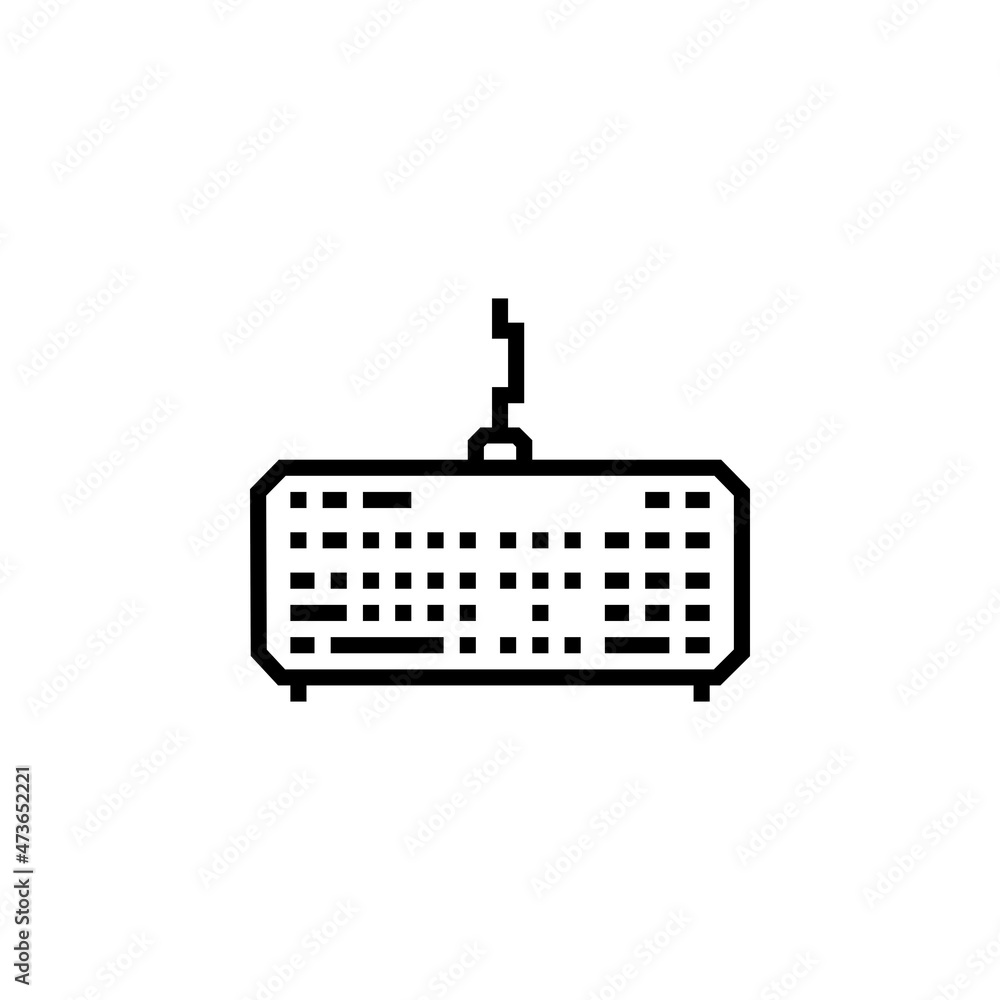 Poster keyboard vector icon. computer component icon outline style. perfect use for logo, presentation, web