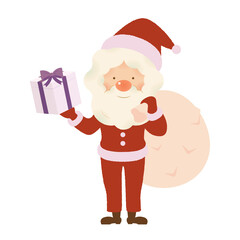 サンタクロース　白バック