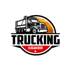 Perfect logo for trucking and freight related industry. Trucking dump truck tipper truck company logo © bonky