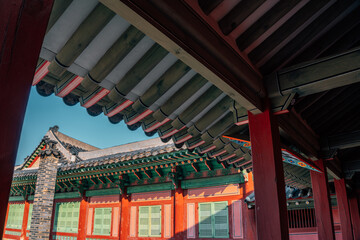 Hwaseong Haenggung palace Korean traditional architecture in Suwon, Korea