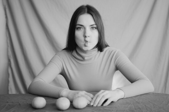 Woman Making Fish Face