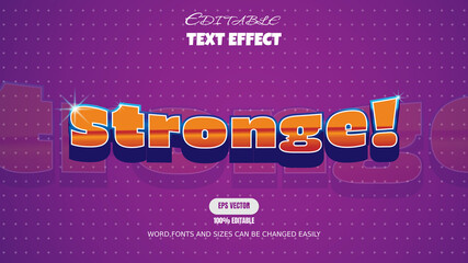 editable text effect stronge!