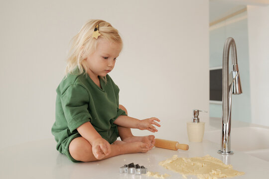 Toddle Girl Making Cookies