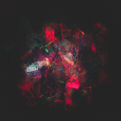 abstract dark red and black rough grunge textured background with splashes