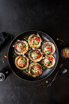 Barbecue scallops