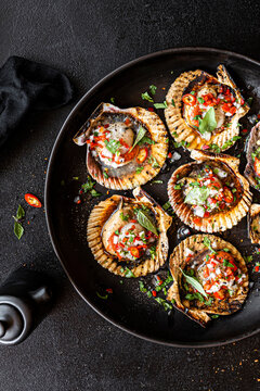 Barbecue scallops