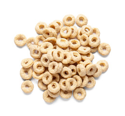 Cereal rings isolated on white background