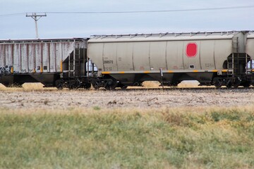 Fototapeta na wymiar freight train on a railway