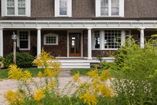 Front Door Of Contemporary Craftsman Home 