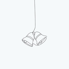 Minimalism Vector Illustration With Traditional Church Bells