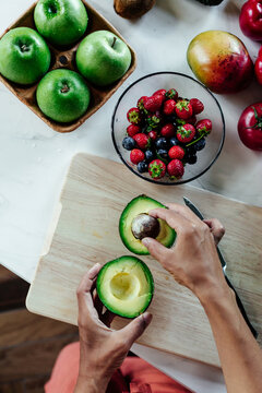 Crop Black Woman With Healthy Food