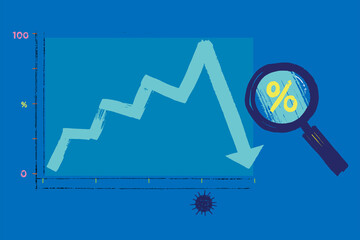 Plummeting Business Graph Due To Coronavirus 