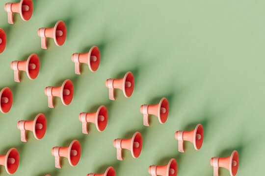 cordless megaphones with copy space