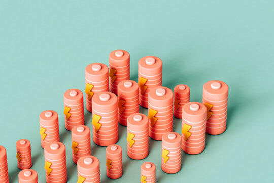 Pink Alkaline battery in different size