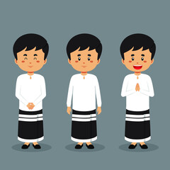 Maldives Character with Various Expression
