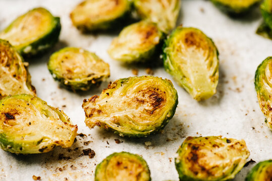 Roasted Brussels Sprouts Closeup