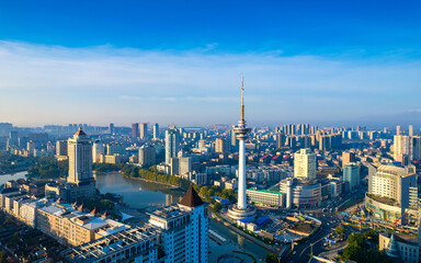 Urban environment of TV Tower in Nantong City, Jiangsu Province