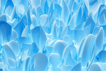 Obraz premium 3d illustration of a geometric stripes similar to waves. Abstract blue square crossing lines pattern