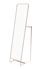 Modern floor mirror isolated on white