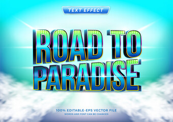 Road To Paradise Text Style