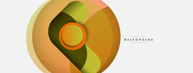 Circle and round shapes abstract background. Vector illustration for wallpaper banner background or landing page