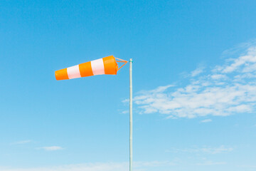 Stripe wind direction flag.