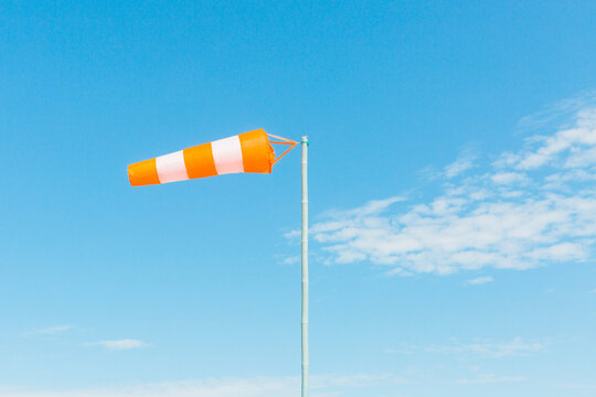 Stripe wind direction flag.