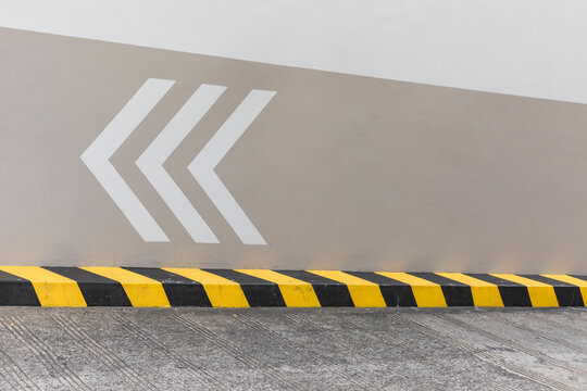 Parking lot exit wall