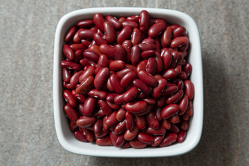 red kidney bean in white bowl
