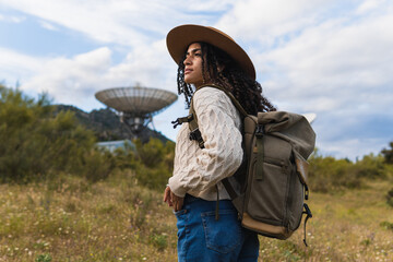 Portrait of a brunette woman.