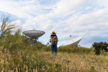 Woman in Madrid NASA Station.