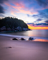 Sunrise over an ocean beach in Canada