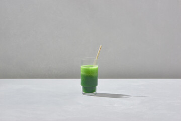 Fresh celery spinach juice in a glass