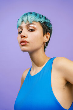 Young female model on studio