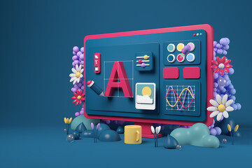 Colorful graphic design concept
