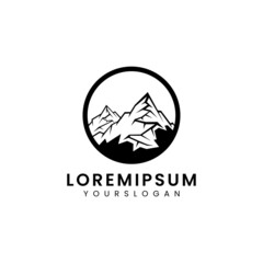 mountain logo design vector