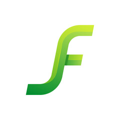 letter s f gradient logo design