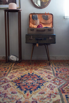 Set of vintage suitcase 