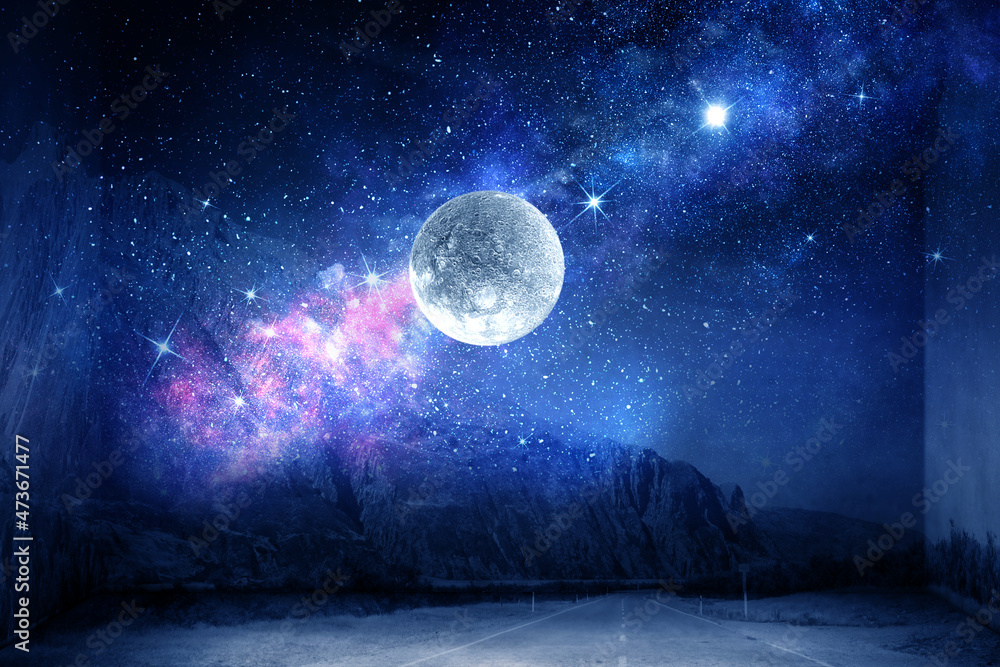 Canvas Prints image of outer space. . mixed media