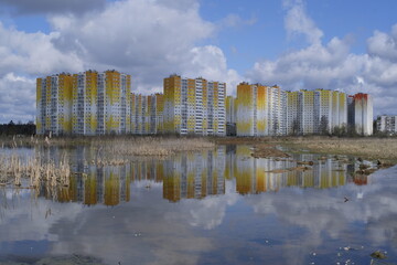 Bedroom community in Zelenograd, Moscow Region, Russia