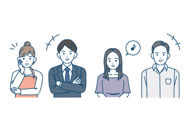 笑顔　笑う　嬉しい　喜ぶ　表情　人々　男性　女性　男女