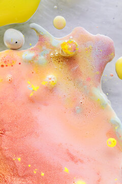 Colorful Paint Shapes Texture in Oil