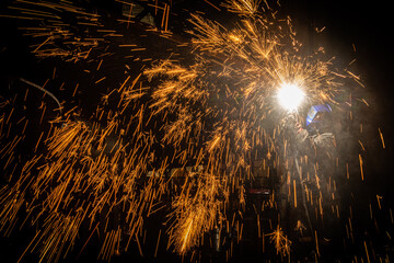 Welder At Work surrounded by sparks