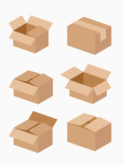 cardboard boxes set