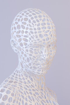 White robotic mesh