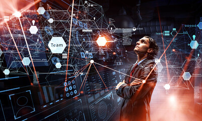 Business graph and trade monitor