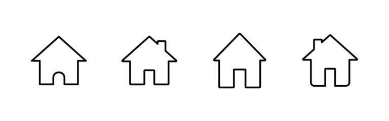 Fototapeta na wymiar House icons set. Home sign and symbol