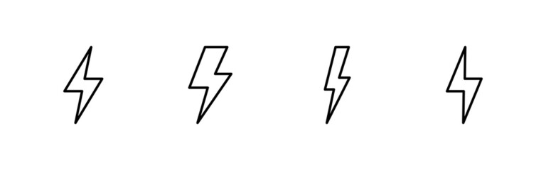 Fototapeta premium Lightning icons set. electric sign and symbol. power icon. energy sign