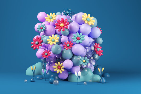Botanic 3d composition